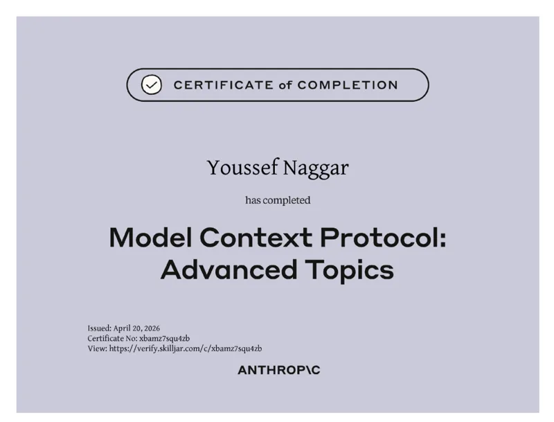 Anthropic MCP Advanced Certificate